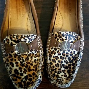 Ralph Lauren leopard loafers